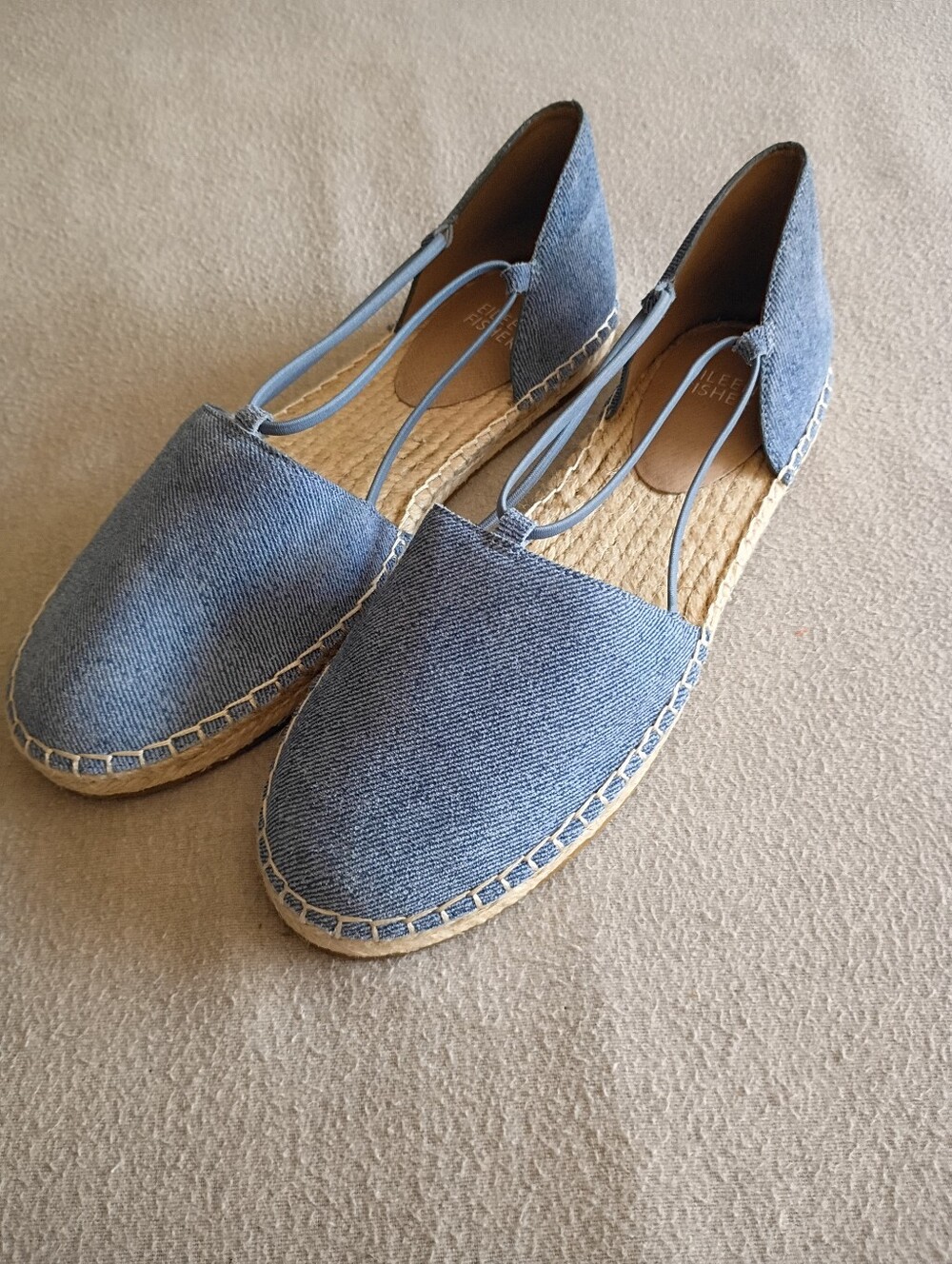 Eileen Fisher Lee Denim Espadrille Flats Size 7.5 NWT
